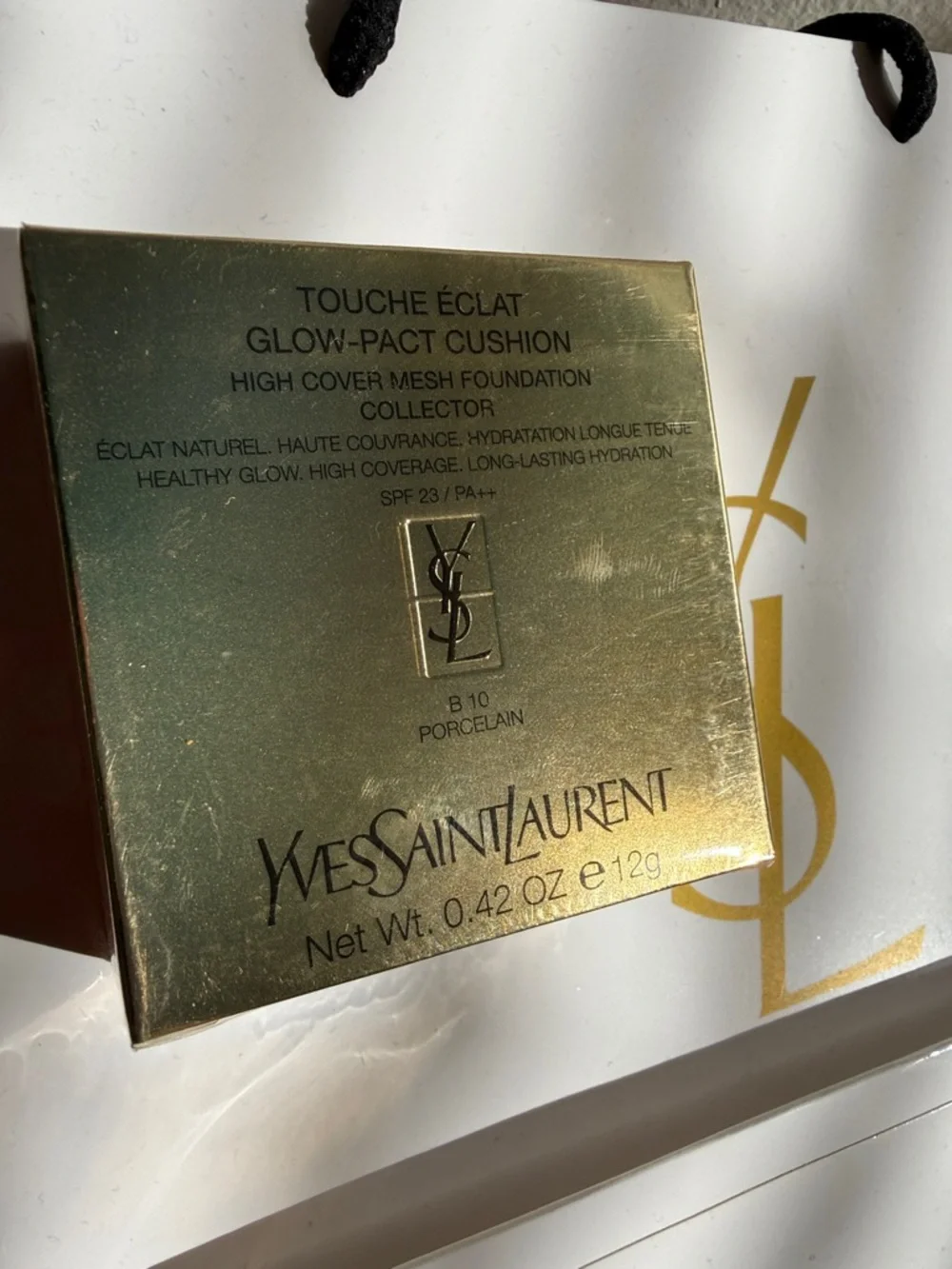 YSL Cushion Foundation Touche Eclat Glow Pact Couture Lmt Edition B10 Porcelain
